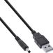 InLine USB-A - DC plug kabel | 4,0 x 1,7mm | max. 5V/3A (15W) | zwart | 1 meter