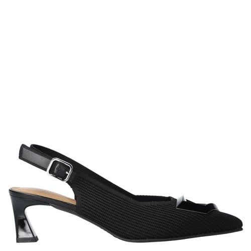 Miss Elastic Flow slingback pumps zwart