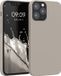 kwmobile hoesje geschikt voor Apple iPhone 12 / iPhone 12 Pro - Hoesje met siliconen coating - Smartphone case in taupe