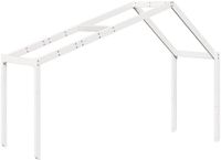 vidaXL Kinderbedhuisje - 213x95,5x144,5 cm - massief grenenhout - wit