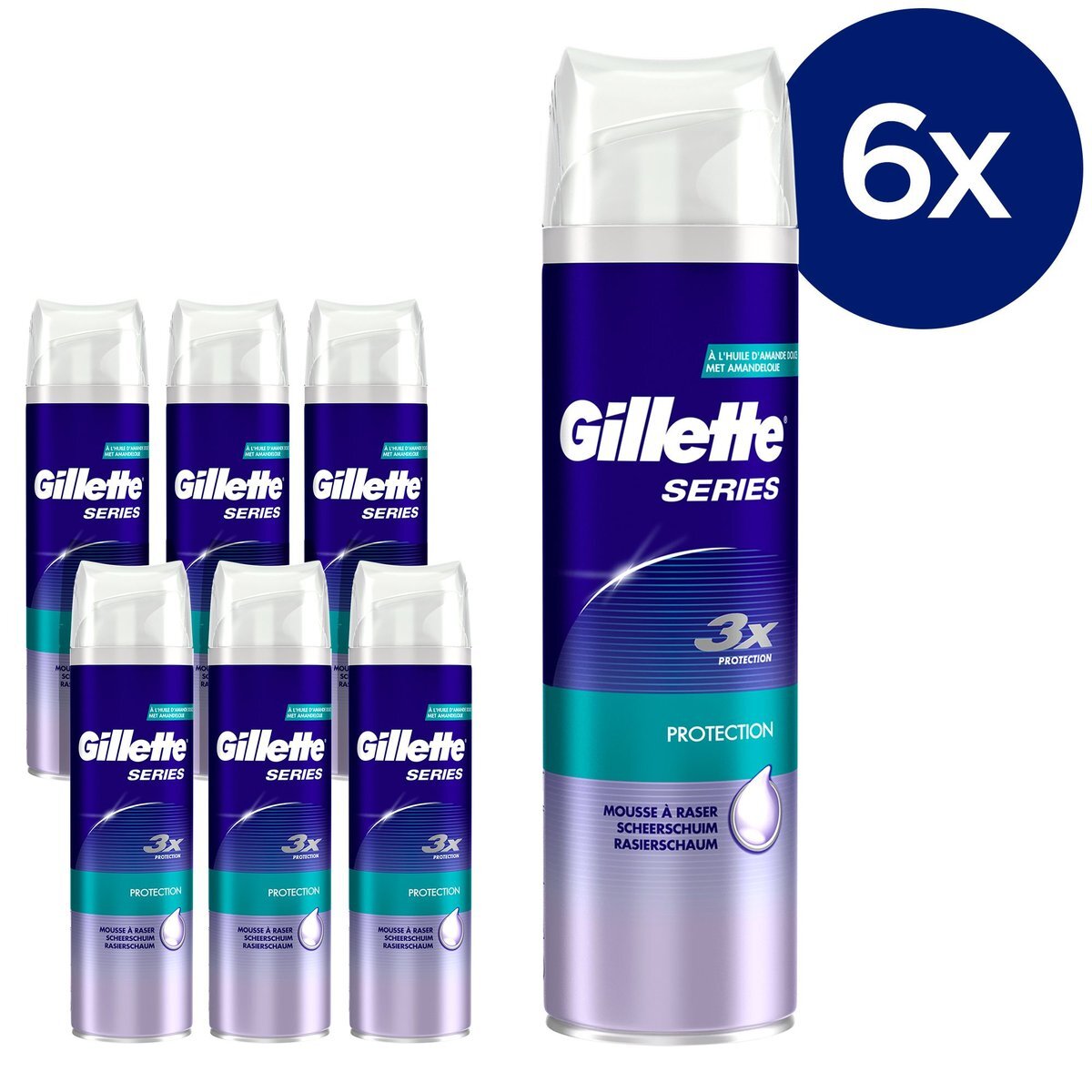Gillette Series Protection - Voordeelverpakking 6 x 250ml - Scheerschuim