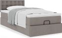 Maison Exclusive - Lit plateforme avec matelas taupe, 100x200 cm, textile
