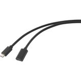 Renkforce RF-4755220 USB-kabel USB 3.2 Gen 2 (3.1 Gen 2) 1 m USB C 20 Gbit/s 60 W Zwart