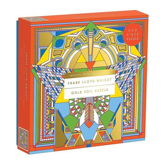 Galison Bol Frank Lloyd Wright Imperial Hotel Peacock Rug 500 Piece Foil Puzzle