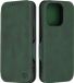 Techsuit Hoesje geschikt voor Apple iPhone 15 Pro - Safe+ Book Wallet Case - Donkergroen