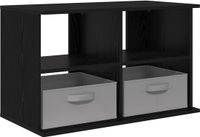 vidaXL Meuble TV avec tiroir Chêne Noir 79 x 40 x 48 cm