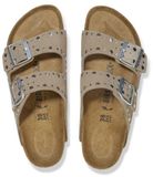 Birkenstock Arizona Rivet Suède N Sandalen Dames Taupe Maat 39