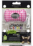 Wouapy Net' gelakte dispenser zak voor honden/katten, pootheffer Vichy