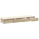 vidaXL - Bedlades - Sonoma - Eik - 140 - x - 36,5 - x - 16,5 - cm - Bewerkt - hout