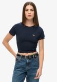Superdry - Jaren 90 T-shirt met kanten rand - Dames - T-shirts