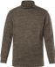 JP 1880 - Hommes - Pull maille grosse deux tons col montant - Vert olive - Taille XL