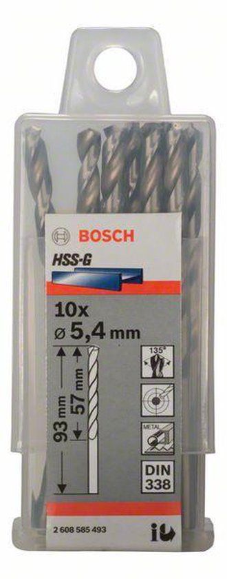 Bosch Metaalboren HSS-G - 5,4 x 93 mm