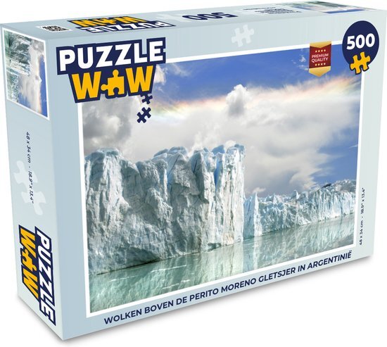 MuchoWow Puzzel Wolken boven de Perito Moreno gletsjer in Argentinië - Legpuzzel - Puzzel 500 stukjes