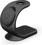 MMOBIEL 3-in-1 Draadloos Oplaadstation voor Smartphone, Smartwatch en Oordopjes - 18W Magnetische Snellader - Zwart