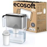 Ecosoft Waterfilters, navullingsset, zuivering in 3 fasen met actieve koolstof, verwijdert chloor en geuren effectief, compatibel met omgekeerde-osmosesystemen, installatie onder de gootsteen
