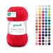 Gründl Wol Cotton Quick uni - dunne wol voor haken - breigaren - haakgaren - glanzend en huidvriendelijk - 100% katoen - 1 kluwen 50 g / 125 m - naalddikte 3-4 - vuurrood