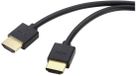 SpeaKa Professional HDMI Aansluitkabel HDMI-A-stekker, HDMI-A-stekker 1.00 m Zwart 8K UHD, Flexibel HDMI-kabel SP-11004