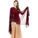 Zaewry Glänzender Modeschal mit Strass für Damen