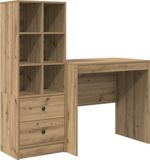 vidaXL Bureau Artisan Eiken 125,5 x 50 x 127 cm