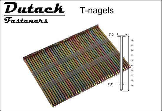 Dutack T-nagel 32 mm - 2000 Stuks