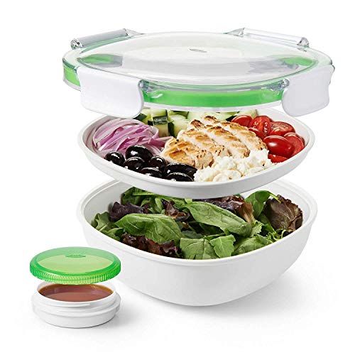 OXO Good Grips Saladebox-To-Go - 1,25 L - Wit/Groen