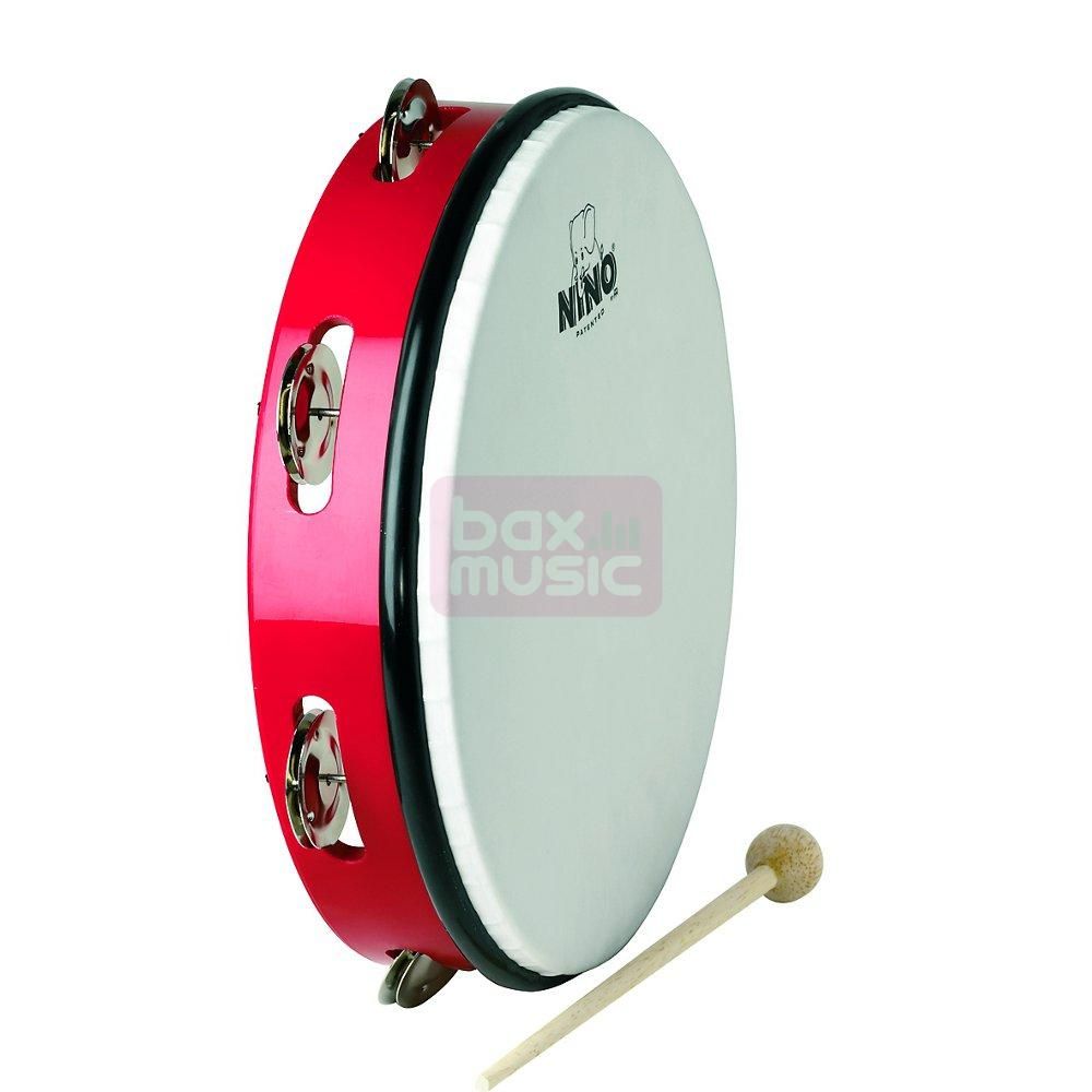 Nino Percussion NINO24R jingle-drum handtrommel rood - 28cm