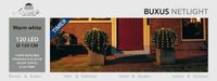 Anna's Collection 2x LED Buxus Boomverlichting Lichtnet - 120 Lampjes - Warm Wit - 120 cm - Met Timer