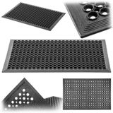 KADAX antislipmat voor buiten, zwarte rubberen mat, vuilopvangmat voor entrees, rubberen deurmat (60 x 90 cm)