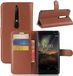 GSM-Hoesjes.be Étui à rabat Nokia 6 2018 - Marron