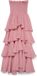 Vero Moda Robe VMDELILAH Longue Robe Bonbon Sans Manches Épaule Dégagée Uni Polyester L