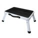 Vivezen - Tabouret pliant 1 marche - acier - noir et blanc