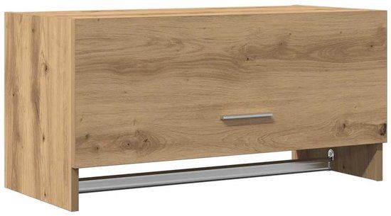 vidaXL Kledingkast 70x32,5x35 cm bewerkt hout artisanaal eikenkleur