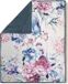 Descanso Luxe Plaid 130x160 cm - Bloemen en Vogel Print - Grijs/Blauw/Roze - Polyester