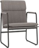 vidaXL Loungestoel 55x64x80 cm stof taupe