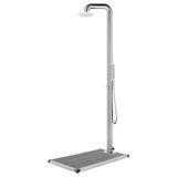 Prolenta Maison Exclusive Buitendouche met grijze bodemplaat, 230 cm, roestvrij staal