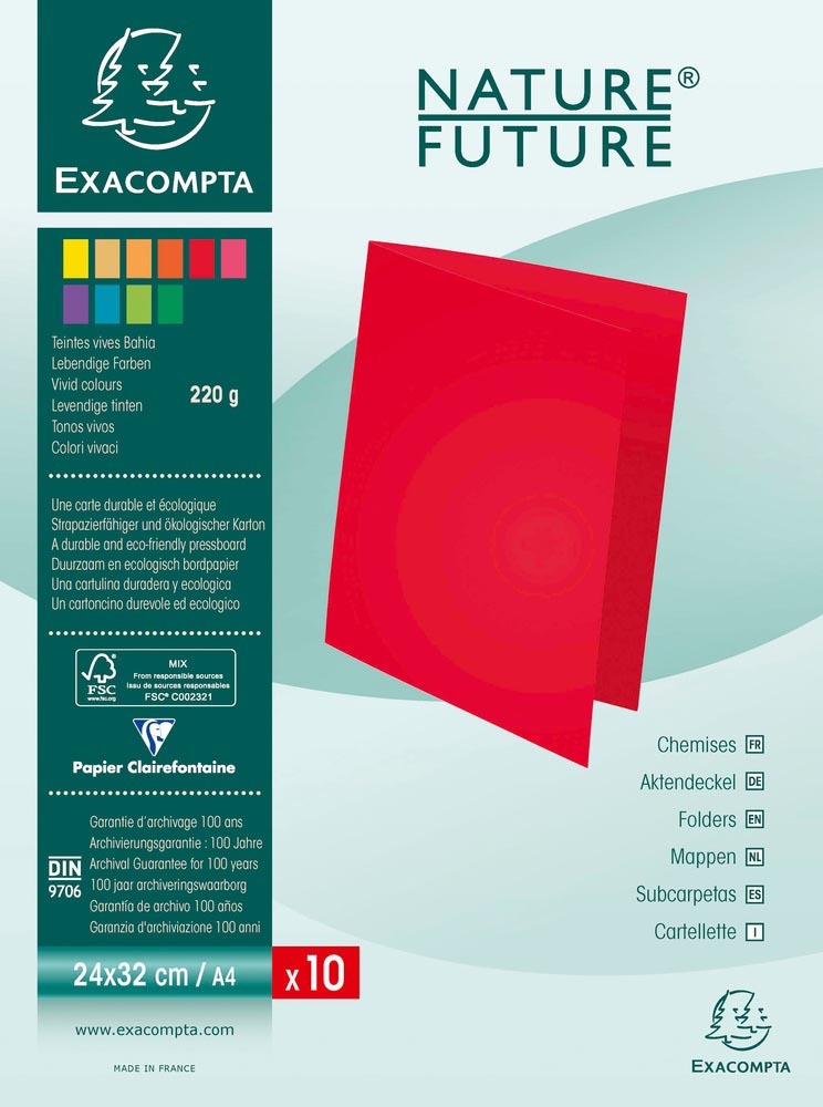 Exacompta dossiermap Rock s 220 ft A4 pak van 10 stuks turkoois