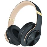 DOQAUS Bluetooth Koptelefoon over ear, [tot 90 uur] Draadloze Koptelefoon met 3 EQ-modi, Dubbele 40mm Drivers, Geheugen-eiwit-oorkussens en Ruisonderdrukking Microfoon voor Smartphones/PC/TV-Asfaltgrijs