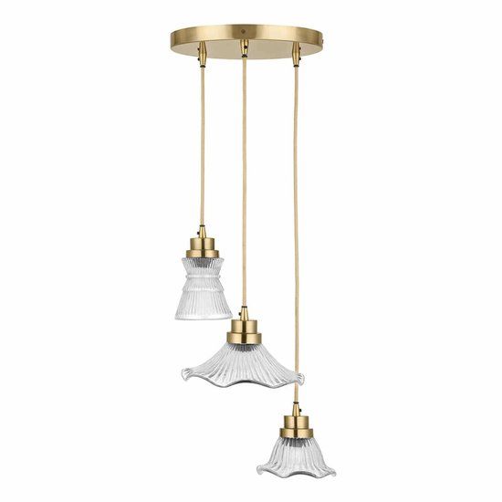 LOBERON Hanglamp Lunaras helder/antiekmessing