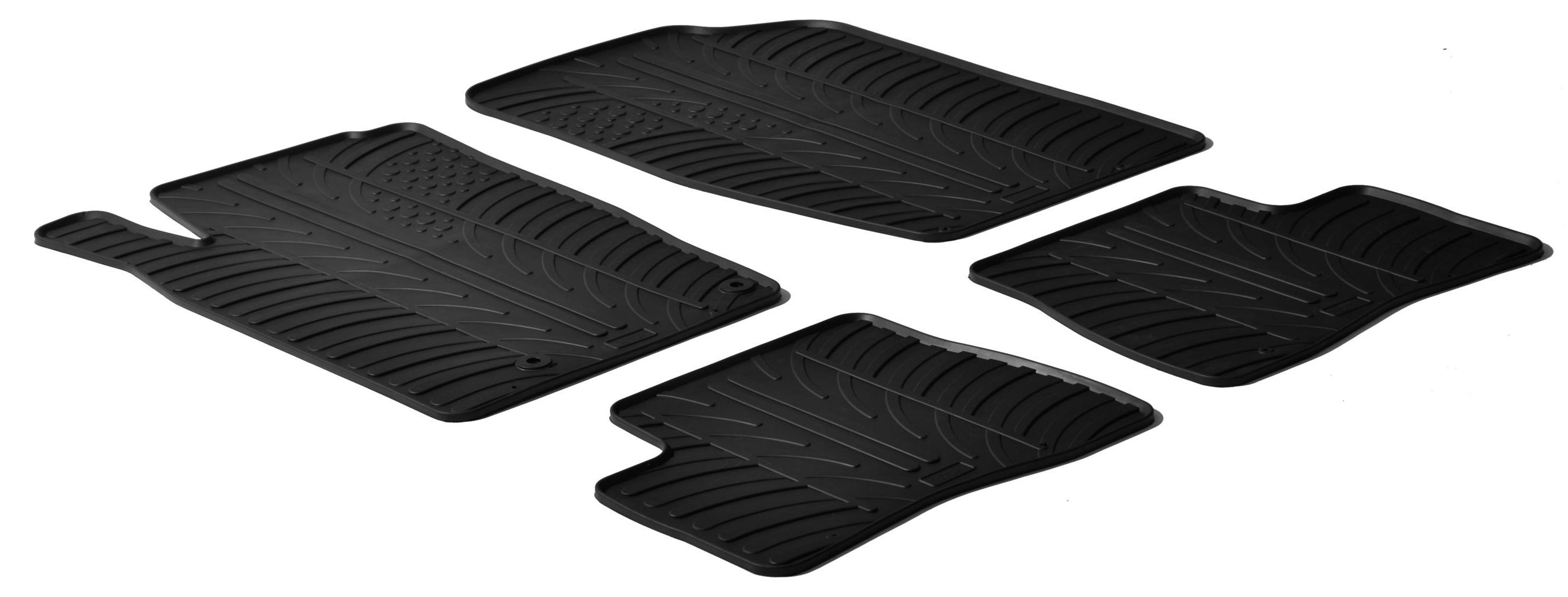 Rubbermatten Peugeot 206 3/5 deurs/SW/ + 1998- (T-Design 4-delig + clips)