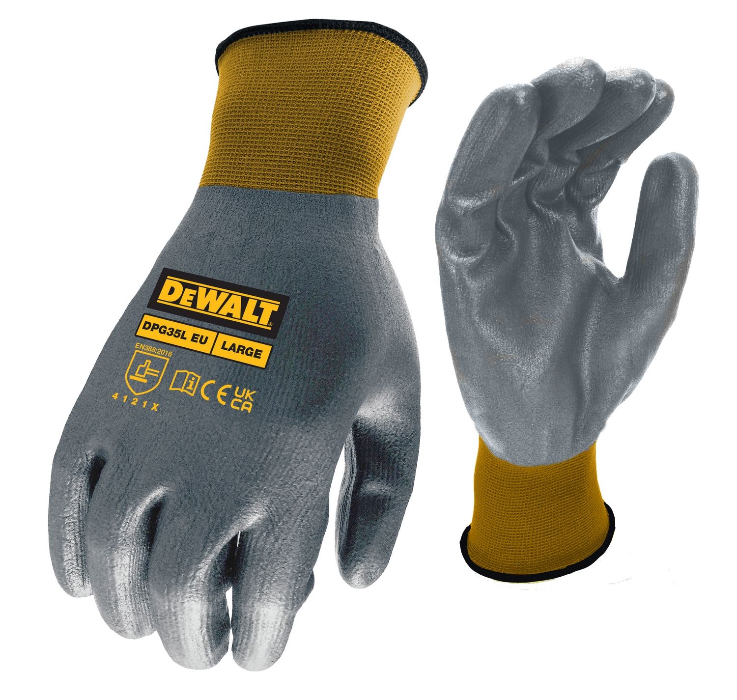DeWALT DPG35 Full Dip Water-Resistant Breathable Work Gloves