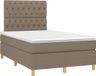 vidaXL Boxspring met matras, stof, taupe, 120x190 cm