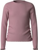 NAME IT - NKFVEMIA LS SLIM TOP - Meisjes - Lange mouwen shirts - Lilas - Maat 122/128 - Katoen/Elastaan