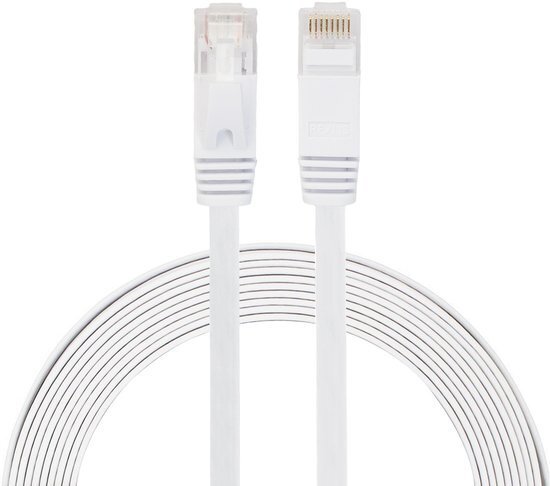 By Qubix internetkabel - 3 meter - wit - CAT6 ethernet kabel - RJ45 UTP kabel met snelheid van 1000Mbps - Netwerk kabel is zeer stevig