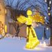 Merkloos Grote Led Engel met Fluit – Verlichte Kerstdecoratie voor Binnen en Buiten – 100 LED Lampen Warm Wit
