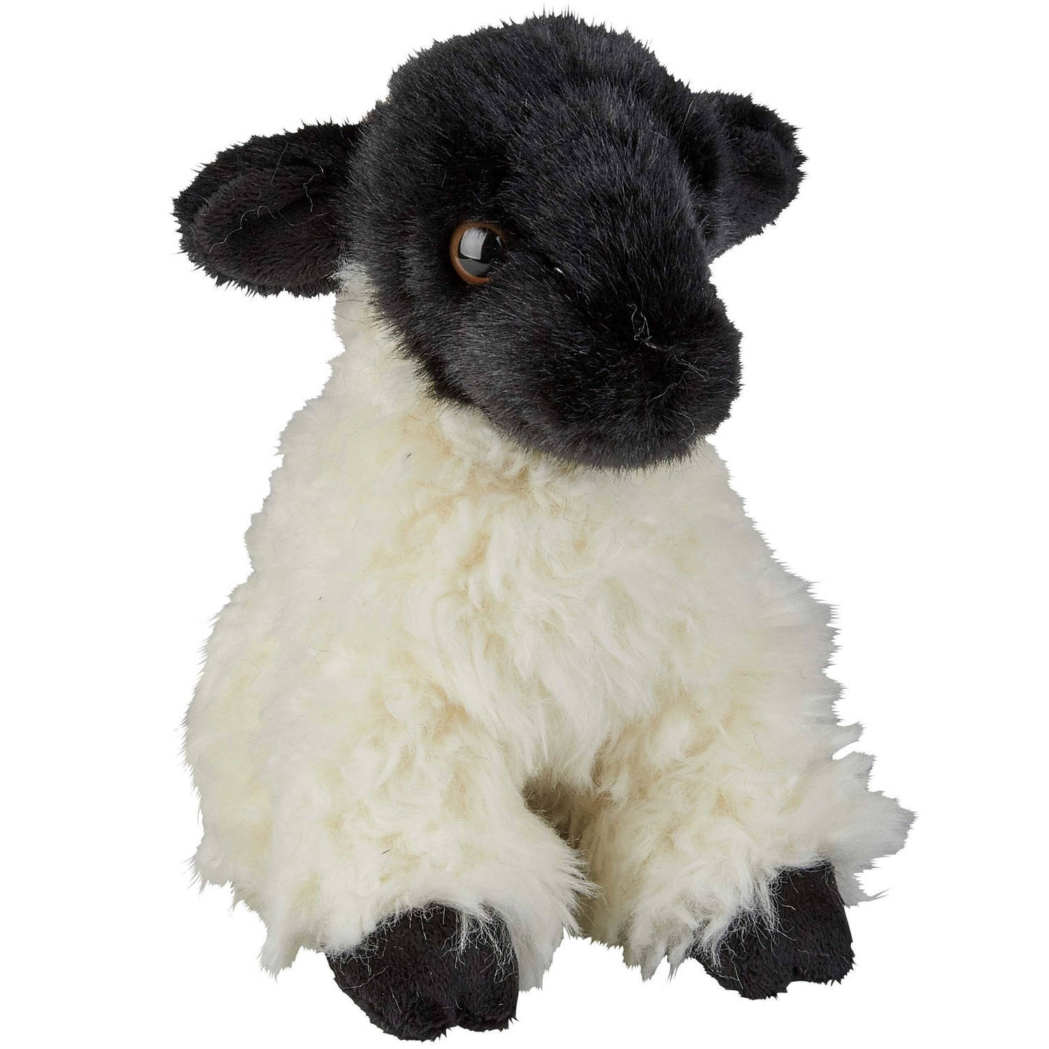 Ravensden Pluche knuffel dieren Lammetje/schaap van 18 cm - Speelgoed lammetjes knuffels - Leuk als cadeau voor kinderen