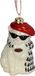HD Collection Boule de Noël en verre - Chat café 10cm Blanc