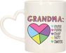 Bellatio Decorations Cadeau koffie/thee mok voor Oma - hartjes oor - lieve woorden - keramiek - 300 ml