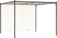 vidaXL Pergola met verstelbaar dak 3x3 m staal crèmewit