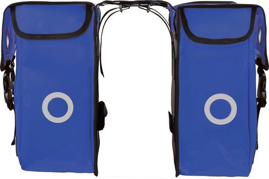 Dubbele fietstas Bisonyl 30L - Blauw