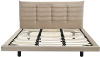 Vente-unique Bedframe stof beige 160 x 200 cm